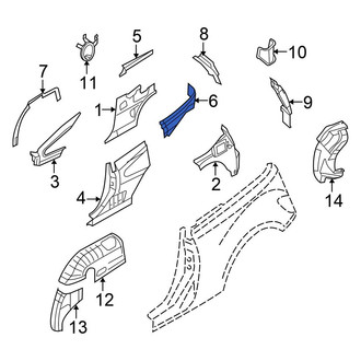 Chrysler OE - Rear Left Quarter Panel Reinforcement
