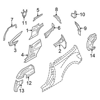 Chrysler OE - Quarter Panel - Inner Structure (Convertible)
