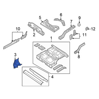 Chrysler OE - Rear Left Outer Floor Pan Reinforcement