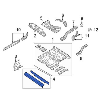 Chrysler OE - Rear Inner Floor Pan Reinforcement