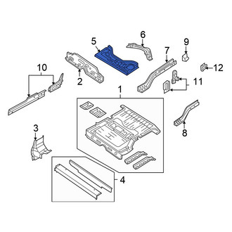 Chrysler OE - Rear Floor Pan Reinforcement