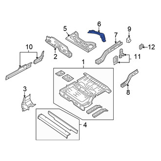 Chrysler OE - Rear Floor Pan Reinforcement