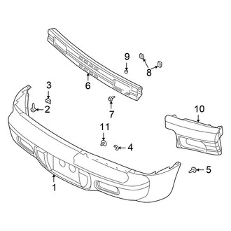 Chrysler OE - Rear Bumper - Bumper & Components (Convertible)