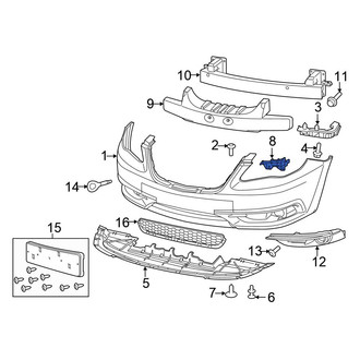 Chrysler OE - Left Radiator Support Splash Shield Bracket