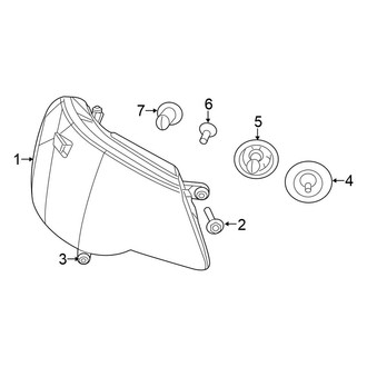 Chrysler OE - Front Lamps - Headlamp Components