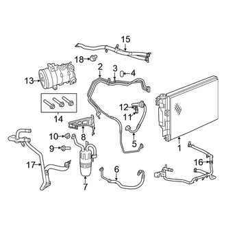 Chrysler OE - Air Conditioner & Heater - Condenser, Compressor & Lines (3.6L)