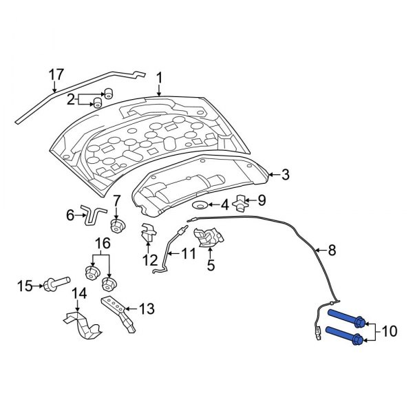 Hood Release Cable Screw