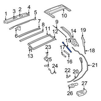 Chrysler OE - Right Convertible Top Hydraulic Cylinder
