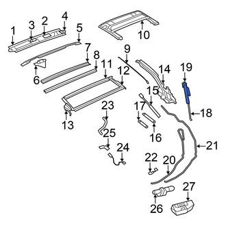 Chrysler OE - Left Convertible Top Hydraulic Cylinder Bracket