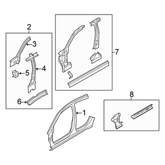 Chrysler OE - Pillars, Rocker & Floor - Aperture Panel (Sedan)