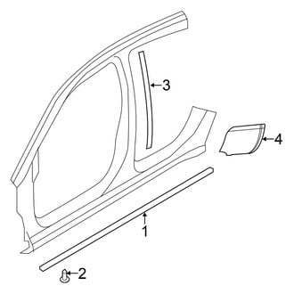 Chrysler OE - Pillars, Rocker & Floor - Exterior Trim (Sedan)