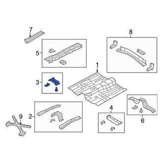Chrysler OE - Front Right Floor Pan Reinforcement