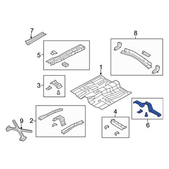 Chrysler OE - Front Floor Pan Crossmember