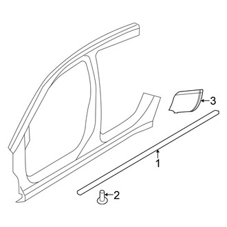 Chrysler OE - Pillars, Rocker & Floor - Exterior Trim (Limited / S / Touring Convertible)