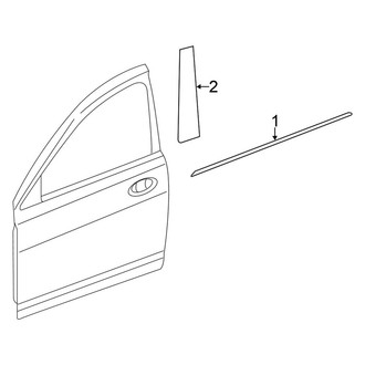 Chrysler OE - Front Door - Exterior Trim (Sedan)