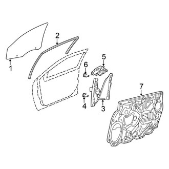 Chrysler OE - Front Door - Glass & Hardware (Sedan)