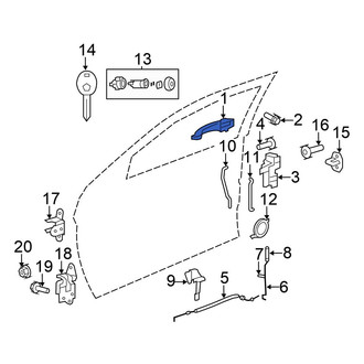 Chrysler OE - Rear Right Outer Exterior Door Handle