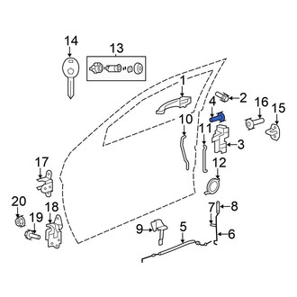 Chrysler OE - Front Door Latch Bolt