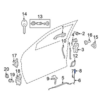 Chrysler OE - Front Door Lock Knob