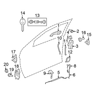 Chrysler OE - Front Door - Lock & Hardware (Sedan)