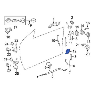 Chrysler OE - Front Exterior Door Handle Base Seal