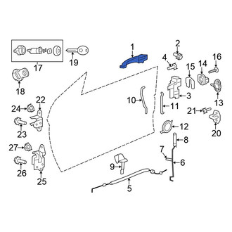 Chrysler OE - Front Left Outer Exterior Door Handle