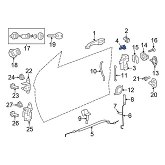 Chrysler OE - Front Door Latch Bolt