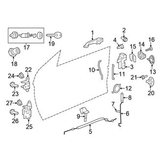 Chrysler OE - Door - Lock & Hardware (Limited / S / Touring Convertible)