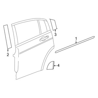 Chrysler OE - Rear Door - Exterior Trim (Sedan)