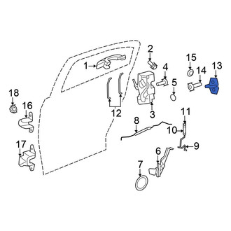 Chrysler OE - Rear Door Lock Striker Plate
