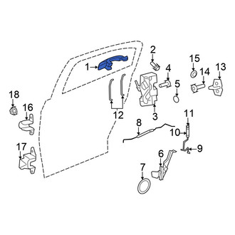 Chrysler OE - Front Left Outer Exterior Door Handle