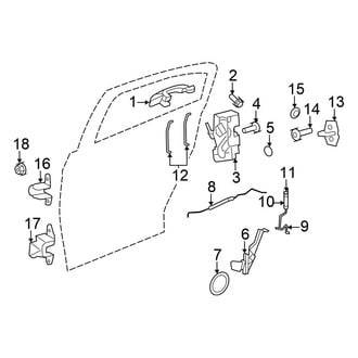 Chrysler OE - Rear Door - Lock & Hardware (Sedan)