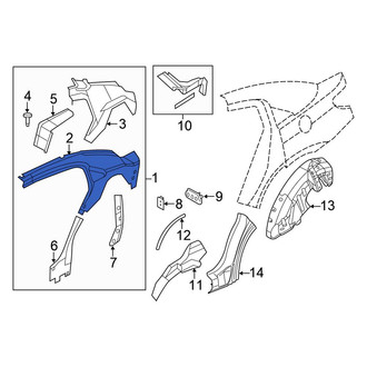 Chrysler OE - Right Quarter Panel Reinforcement