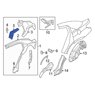 Chrysler OE - Right Quarter Panel Reinforcement