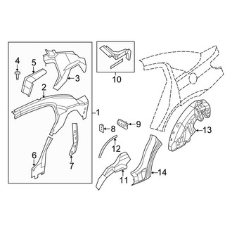 Chrysler OE - Quarter Panel - Inner Structure (Sedan)