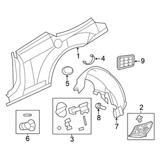 Chrysler OE - Quarter Panel & Components (Limited / S / Touring Convertible)