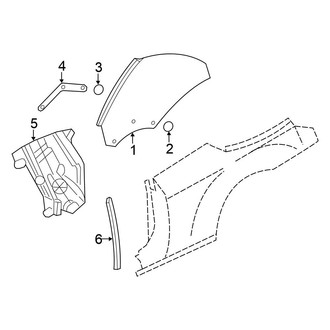 Chrysler OE - Quarter Panel - Glass (Limited / S / Touring Convertible)