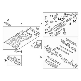 Chrysler OE - Rear Body & Floor - Floor & Rails (Convertible)