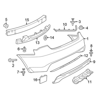 Chrysler OE - Rear Bumper - Bumper & Components