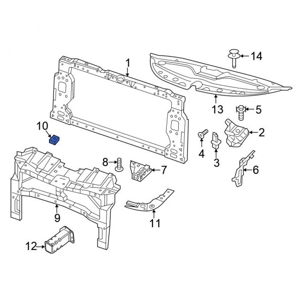 Radiator Support Panel Nut