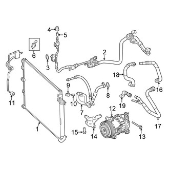 Chrysler OE - Air Conditioner & Heater - Condenser, Compressor & Lines (2.4L)