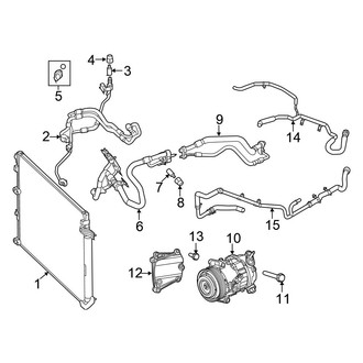 Chrysler OE - Air Conditioner & Heater - Condenser, Compressor & Lines (3.6L)