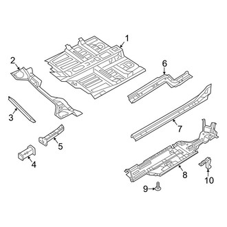 Chrysler OE - Pillars, Rocker & Floor - Floor & Rails