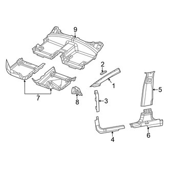 Chrysler OE - Pillars, Rocker & Floor - Interior Trim