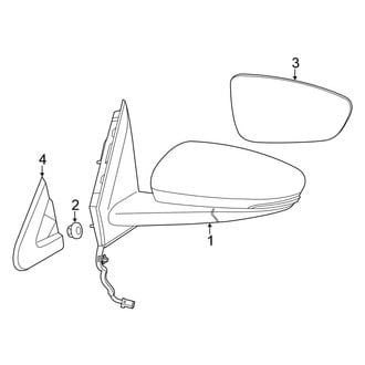 Chrysler OE - Front Door - Outside Mirrors (W/O Foldaway)