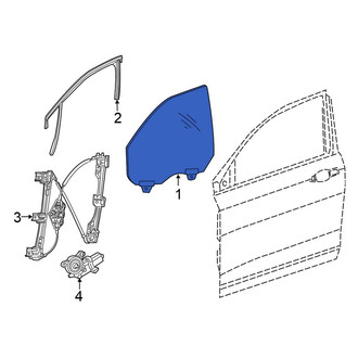 Chrysler OE - Front Right Door Glass