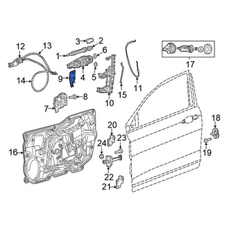 Chrysler OE - Front Right Door Lock Rod Cover