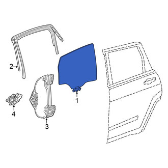 Chrysler OE - Front Left Door Glass