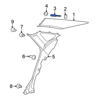 Chrysler OE - Body A-Pillar Trim Panel Clip
