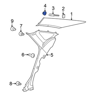 Chrysler OE - Body A-Pillar Trim Panel Clip